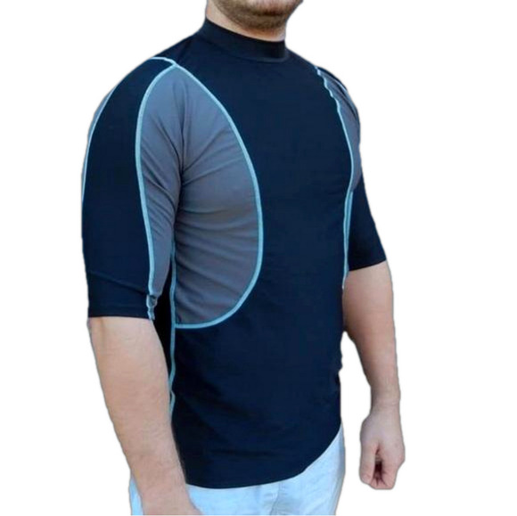 Radicool Australia Skins Black Rash Guard UPF 100 Sun Protection Beach Shirt - Picture 1 of 8
